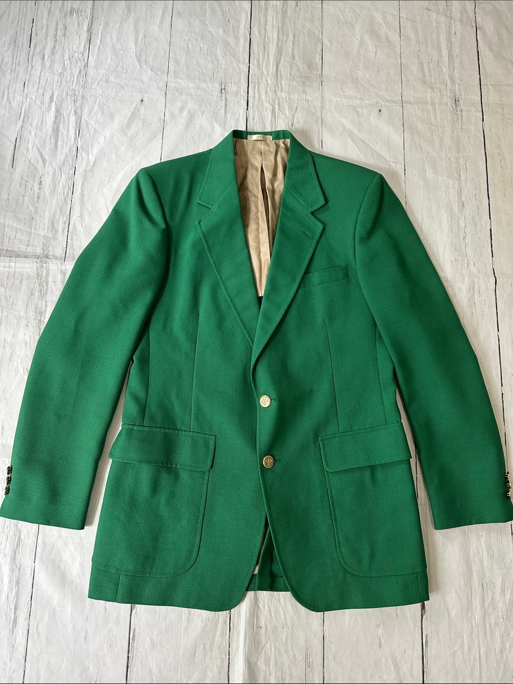 Vintage Arnie -arnold palmer masters Men's Green Single-Breasted Blazer 40L